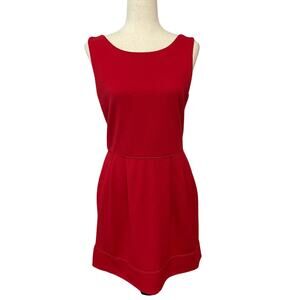 Diane von Furstenberg DVF Mini Honour Dress Sleeveless Women's sz 12 Cherry Red